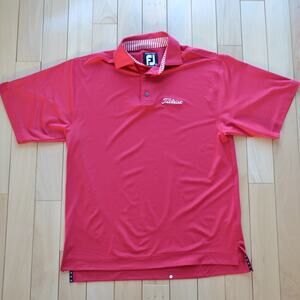 FootJoy Titleist Red Golf Polo Shirt Size Small Prodry Lisle Size Small